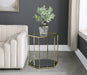 Sei Brushed Gold 1PC End Table - Sterling House Interiors
