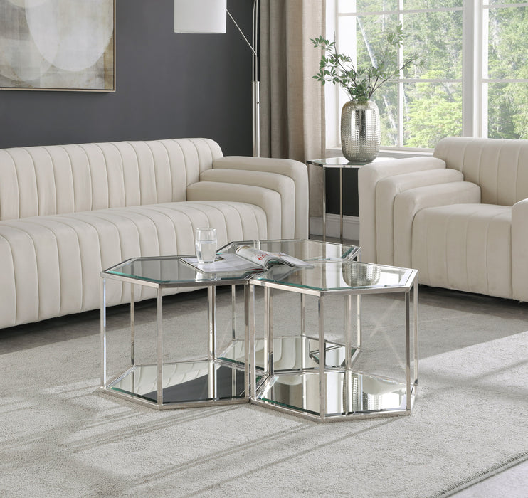 Sei Chrome 3PC Coffee Table - Sterling House Interiors