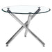 Solara II/Rizzo 5pc Dining Set, Chrome/Black - Furniture Depot
