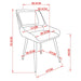 Drake/Hudson 7pc Dining Set in Walnut with White Chair - Furniture Depot