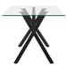 Stark/Bianca 7pc Dining Set, Black/Black & Beige - Furniture Depot