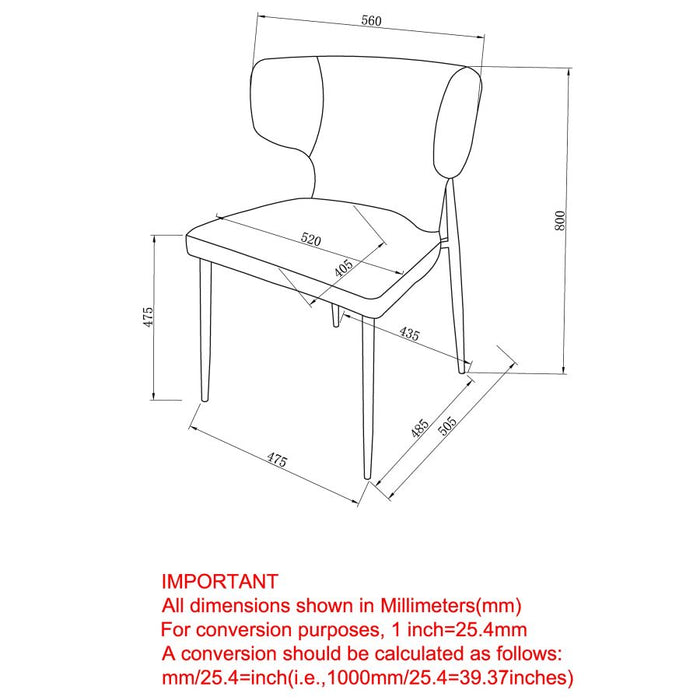 Stark/Akira 7pc Dining Set in Aged Gold with Grey Chair - Furniture Depot