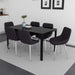 Contra/Cassidy 7pc Dining Set, Black/Black - Furniture Depot