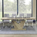 Eclipse/Mia 7pc Dining Set in Oak with Grey & Light Grey Chair - Furniture Depot