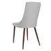 Veneta/Cora 7pc Dining Set in Walnut with Light Grey Chair - Furniture Depot
