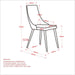 Veneta/Cora 7pc Dining Set in Walnut with Light Grey Chair - Furniture Depot