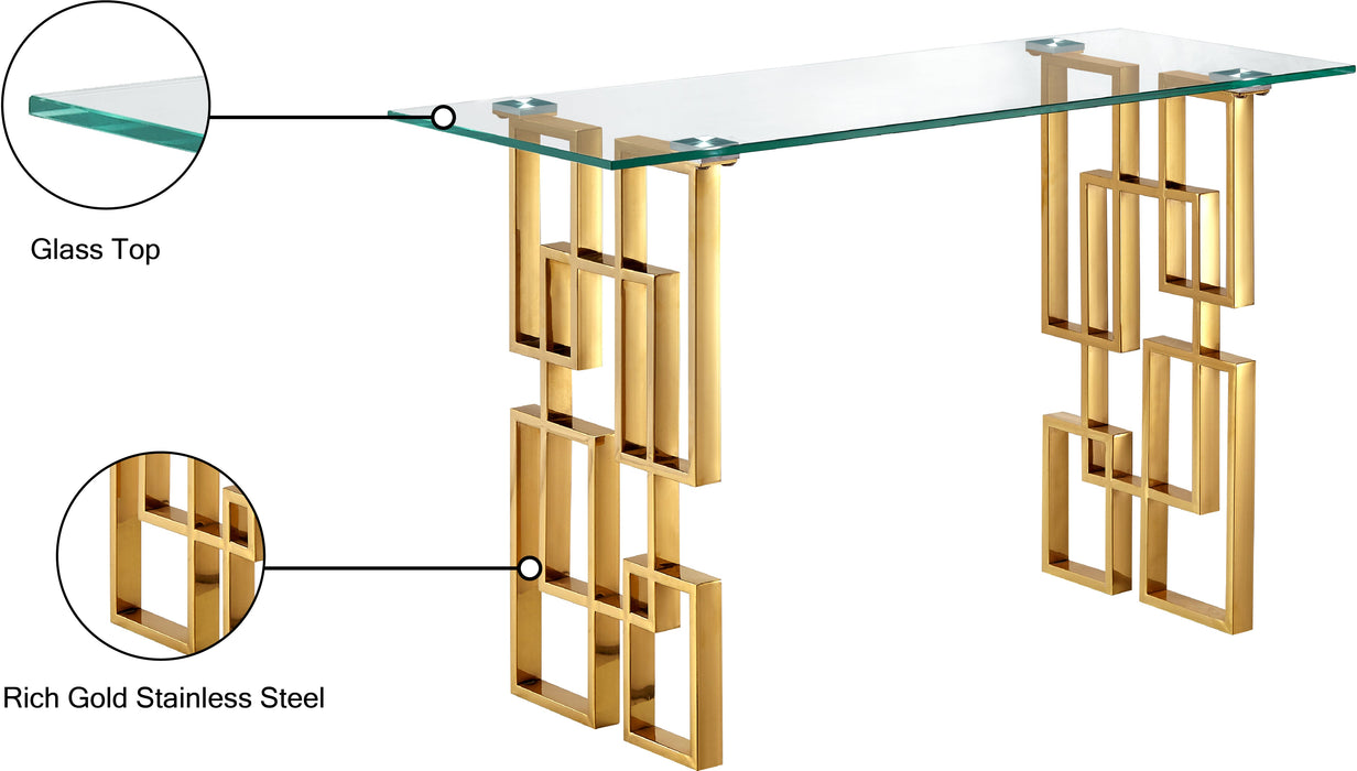 Pierre Gold Console Table - Sterling House Interiors