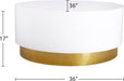 Deco White/Gold Coffee Table - Sterling House Interiors