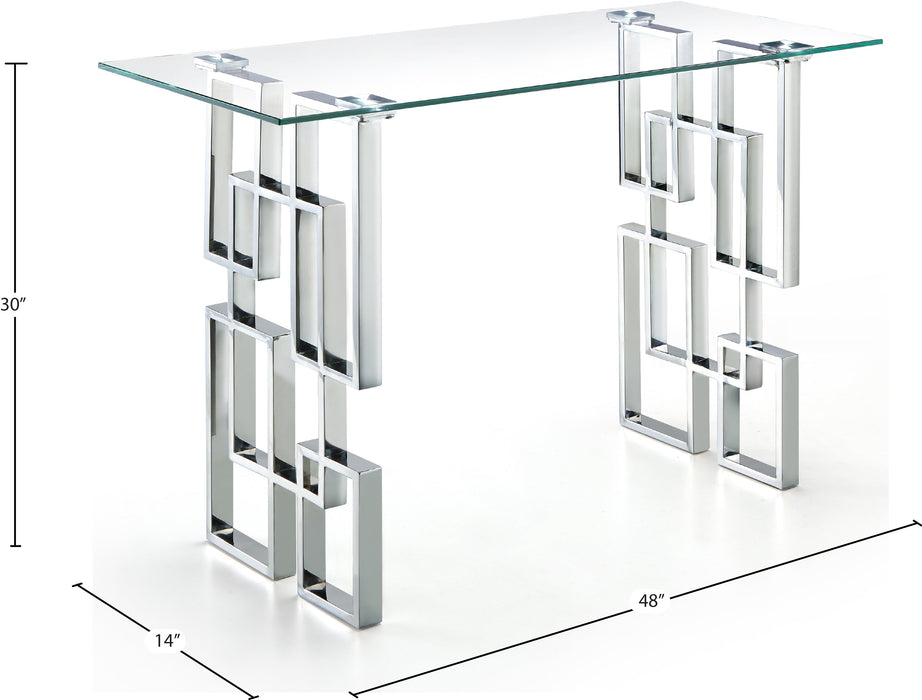 Alexis Chrome Console Table - Sterling House Interiors