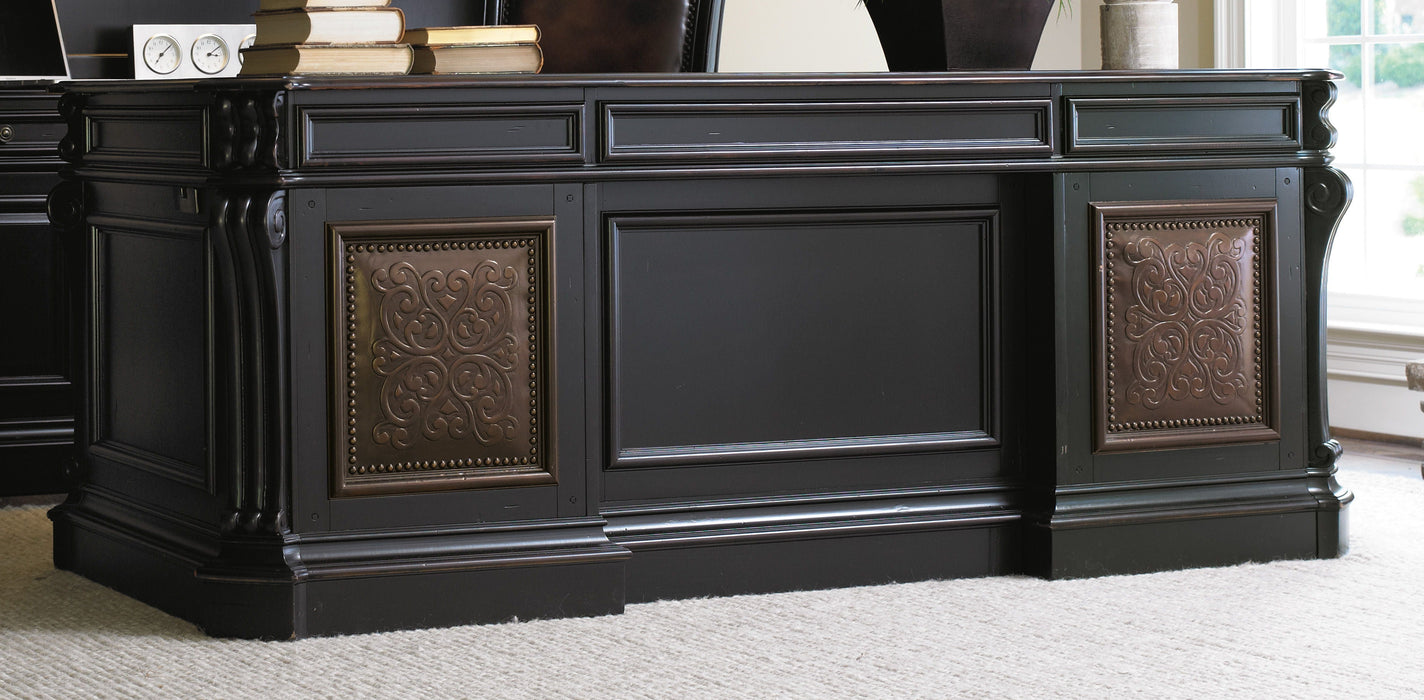 Telluride 76" Executive Desk WithLeather Panels