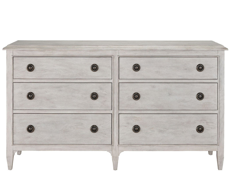 Past Forward Six Drawer Dresser Pearl Silver