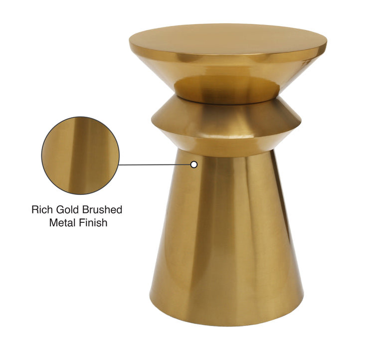 Jai Brushed Gold End Table - Sterling House Interiors