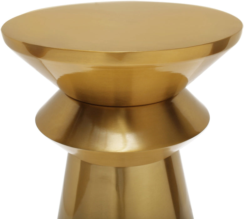 Jai Brushed Gold End Table - Sterling House Interiors