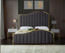 Esmeralda Velvet Bed - Grey - Sterling House Interiors