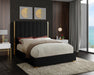 Beverly Velvet Black Queen Bed - Sterling House Interiors