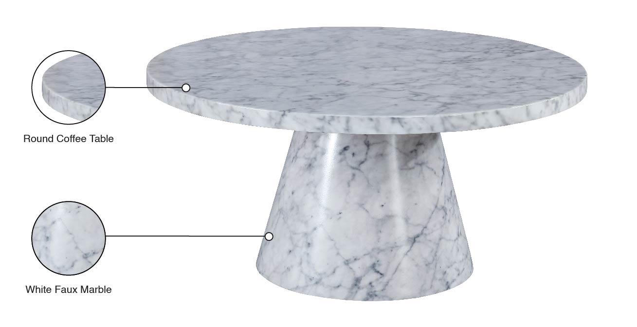 Omni Faux Marble Coffee Table - Sterling House Interiors