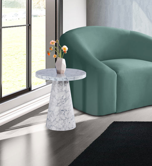 Omni Faux Marble End Table - Sterling House Interiors
