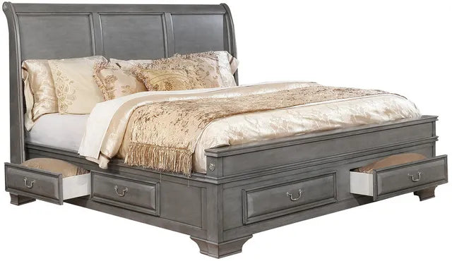 Milton Grey King Storage Bed