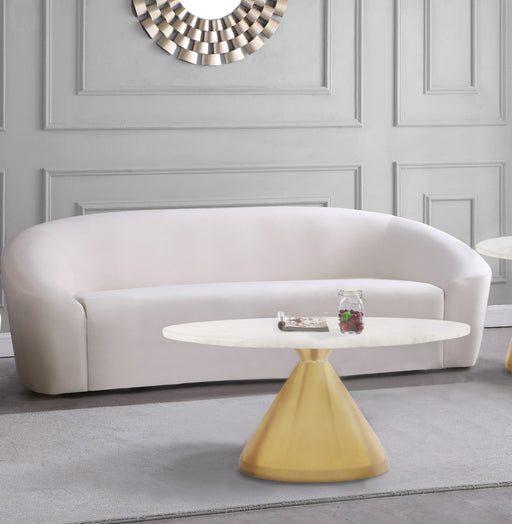 Emery White Marble Coffee Table - Sterling House Interiors