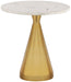 Emery White Marble End Table - Sterling House Interiors