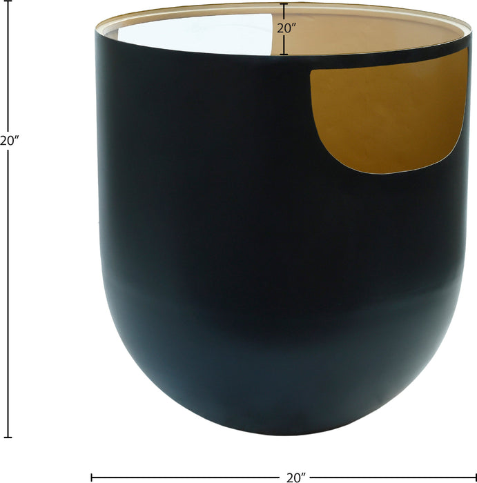 Doma Black / Gold End Table - Sterling House Interiors