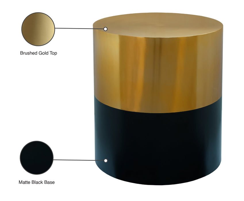 Sun Black / Gold End Table - Sterling House Interiors