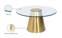 Glassimo Brushed Gold Coffee Table - Sterling House Interiors