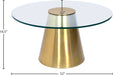 Glassimo Brushed Gold Coffee Table - Sterling House Interiors