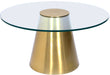 Glassimo Brushed Gold Coffee Table - Sterling House Interiors
