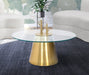 Glassimo Brushed Gold Coffee Table - Sterling House Interiors