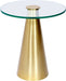 Glassimo Brushed Gold End Table - Sterling House Interiors