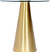 Glassimo Brushed Gold End Table - Sterling House Interiors