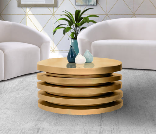 Levels Brushed Gold Coffee Table - Sterling House Interiors