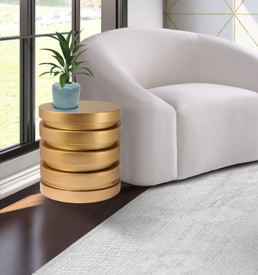 Levels Brushed Gold End Table - Sterling House Interiors