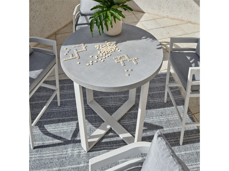 Coastal Living Outdoor South Beach Bar Table Pearl Silver