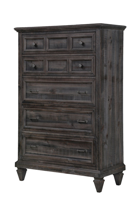 Calistoga 5 Drawer Chest In Weathered Charcoal