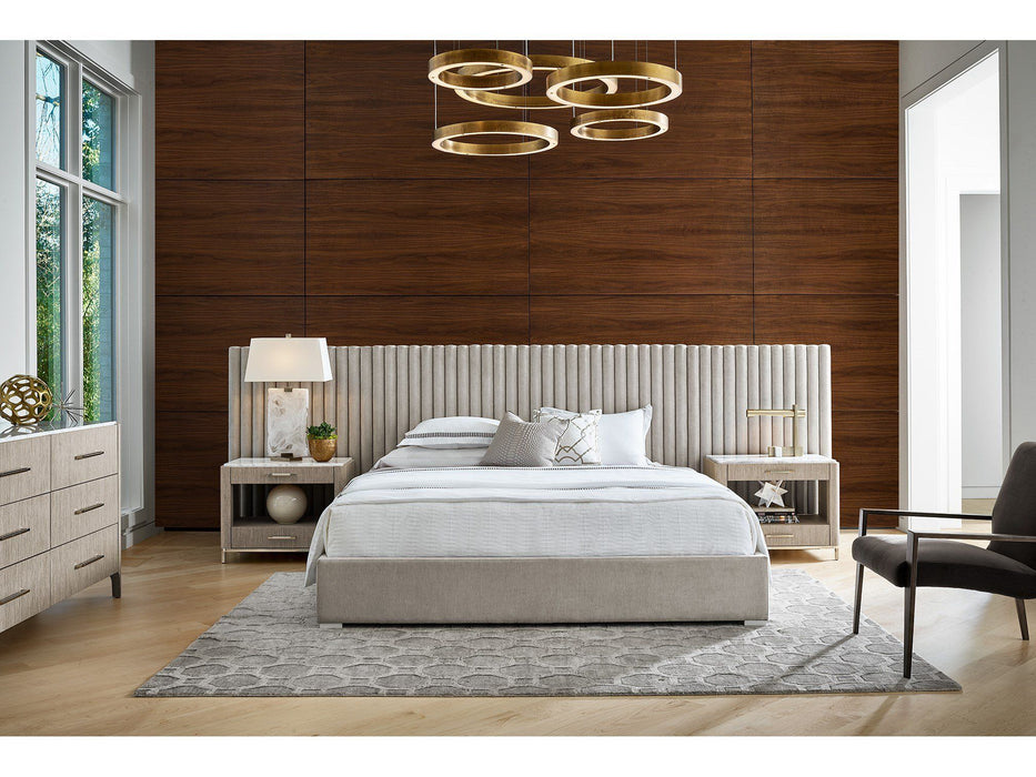 Modern Decker Wall Bed with Panels Beige