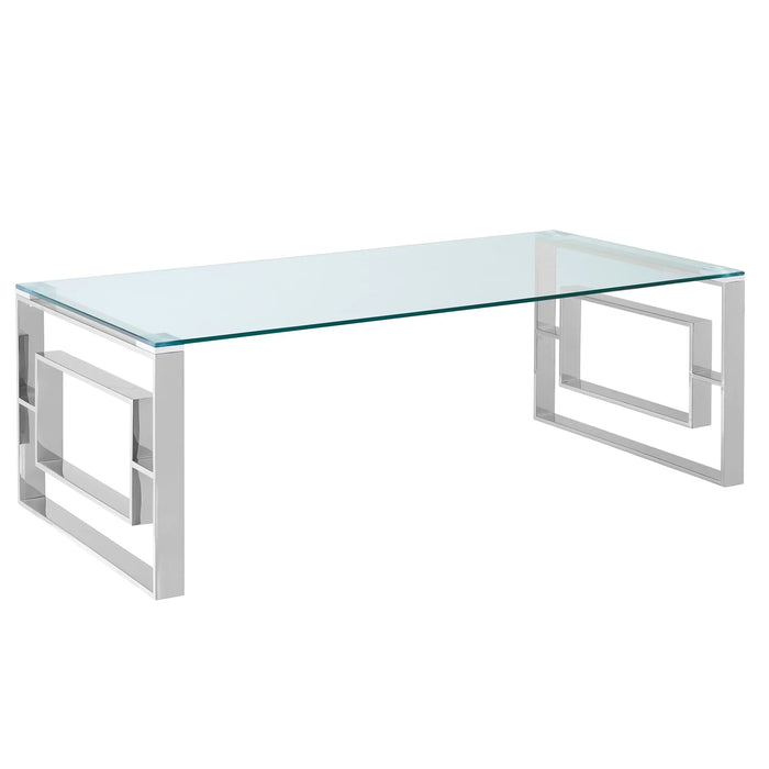 EROS-COFFEE TABLE-SILVER - Furniture Depot