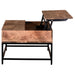 OJAS-LIFT-TOP COFFEE TABLE-NATURAL BURNT - Furniture Depot