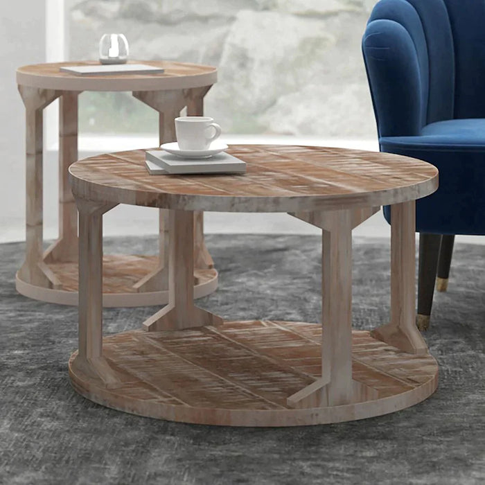 Avni Coffee Table in Distressed Natural - Furniture Depot