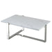 Veno Coffee Table in White and Silver - Furniture Depot
