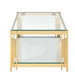 Estrel Rectangular Coffee Table in Gold - Furniture Depot