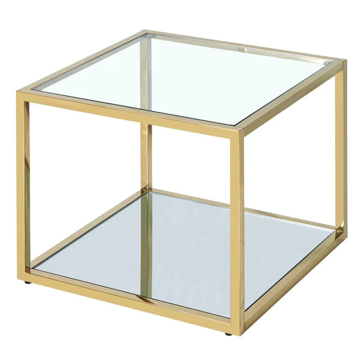 Casini Large Square Coffee Table in Gold - Furniture Depot