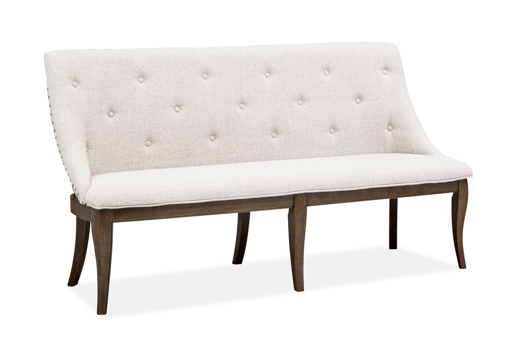 Roxbury Manor Bench With Upholstered Seat and Back
