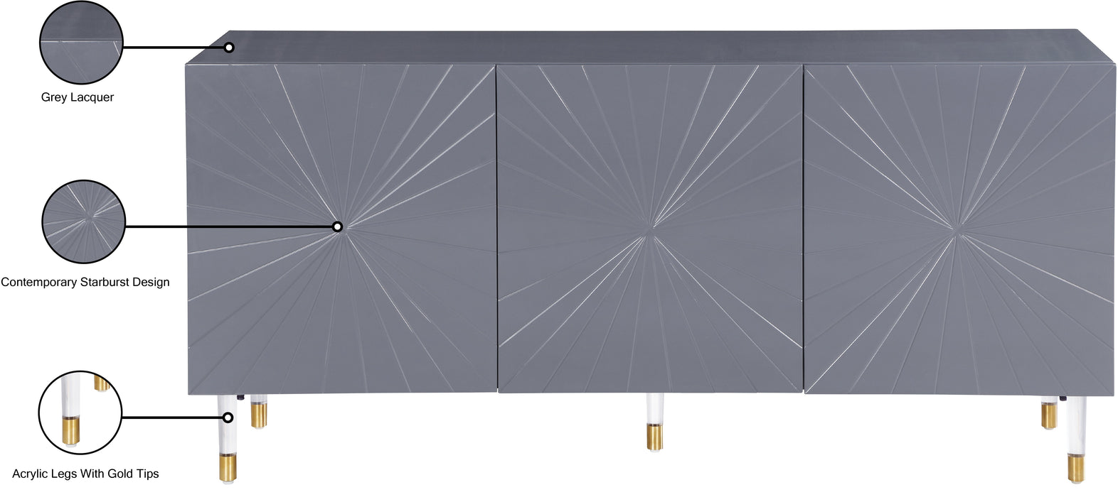 Starburst Sideboard/Buffet - Sterling House Interiors