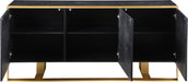 Sherwood Black Wood Sideboard/Buffet - Sterling House Interiors