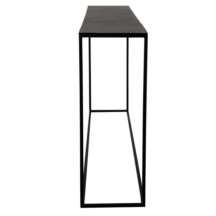 Coreene Large Industrial Console Table Black