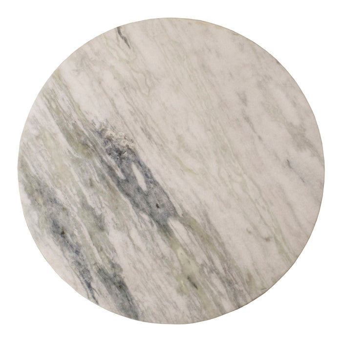 Quadrant Marble Accent Table White