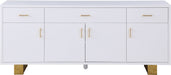 Excel White Lacquer Sideboard/Buffet - Sterling House Interiors