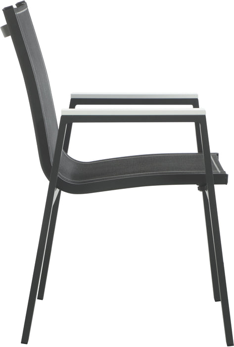 Nizuc Waterproof Fabric Outdoor Patio Aluminum Mesh Dining Arm Chair - Sterling House Interiors